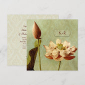 Etude de Fleurs Vintage Wedding Square Kaart (Voorkant / Achterkant)