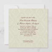 Etude de Fleurs Vintage Wedding Square Kaart (Achterkant)