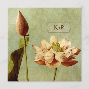 Etude de Fleurs Vintage Wedding Square Kaart