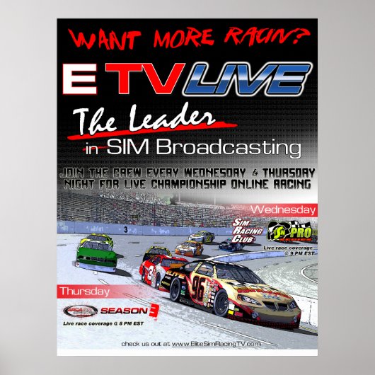 ETV Live Racin Poster (Voorkant)