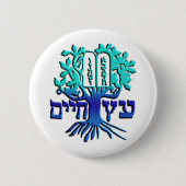 Etz Chaim Ronde Button 5,7 Cm (Voorkant)