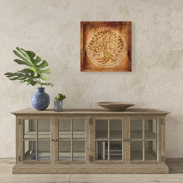 Etz Chayim - Boom van het leven op het houtexact Poster