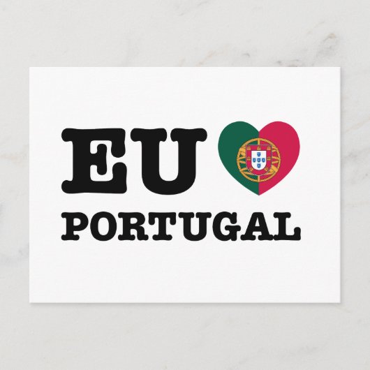 EU Amo Portugal Briefkaart (Voorkant)