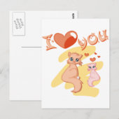 Eu de amo gatos - Ik hou van jullie katten Briefkaart (Voorkant / Achterkant)