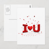 Eu de amo - Ik hou van u Briefkaart (Voorkant / Achterkant)