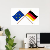 EU en Duitsland kruidige vlaggen Poster (Thuiskantoor)