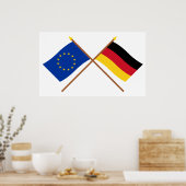 EU en Duitsland kruidige vlaggen Poster (Keuken)