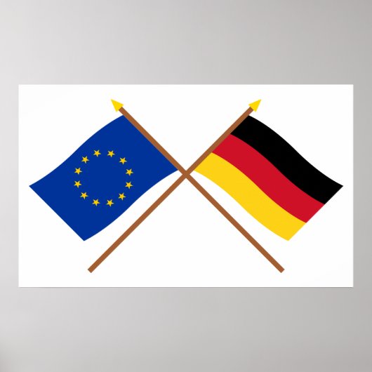 EU en Duitsland kruidige vlaggen Poster (Voorkant)