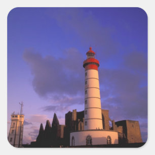 EU, Frankrijk, Bretagne, Finistere, St. Mathieu, Vierkante Sticker