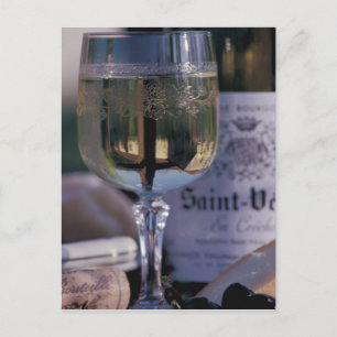EU, Frankrijk, Chablis, lokale wijn Briefkaart