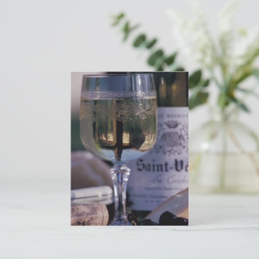 EU, Frankrijk, Chablis, lokale wijn Briefkaart (Staand voorkant)