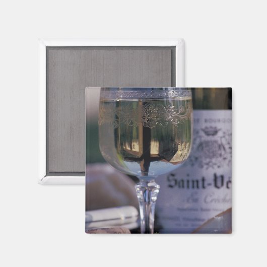 EU, Frankrijk, Chablis, lokale wijn Magneet (Voorkant / Achterkant)