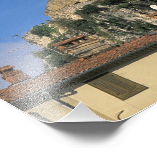 EU, Frankrijk, Foix, Ariege, Pyreneeën. Chateau Foto Afdruk (Hoek)