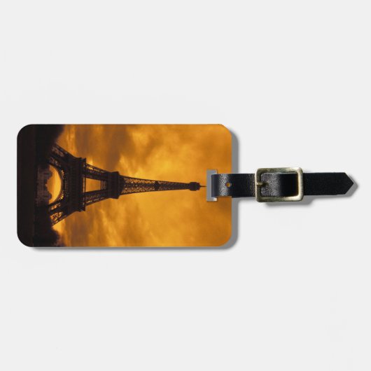 EU, Frankrijk, Parijs. Eiffeltoren. Bagagelabel (Voorkant horizontaal)