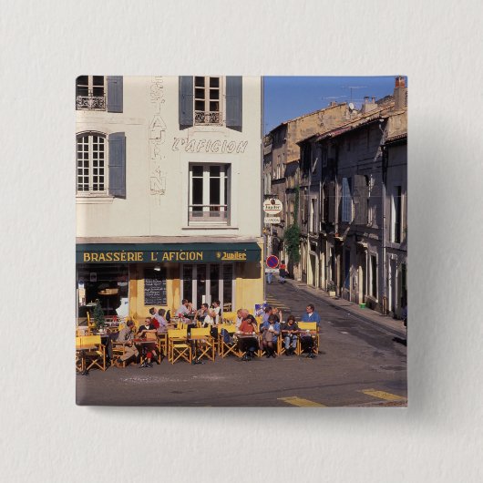 EU, Frankrijk, Provence, Bouches-du-Rhone, Arles. Vierkante Button 5,1 Cm (Voorkant)