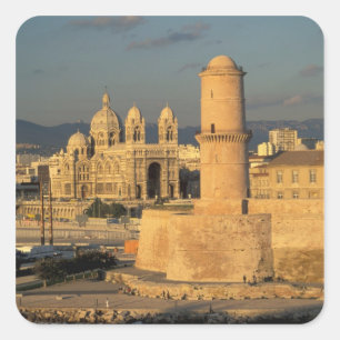 EU, Frankrijk, Provence, Bouches-du-Rhone, Vierkante Sticker
