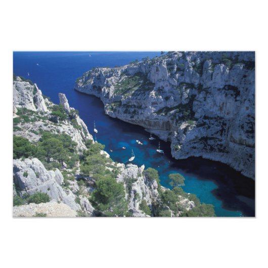 EU, Frankrijk, Provence, Franse kust van Riviera, Foto Afdruk (Voorkant)