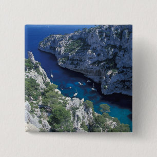 EU, Frankrijk, Provence, Franse Rivièra Kust, 2 Vierkante Button 5,1 Cm