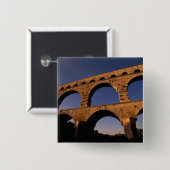 EU, Frankrijk, Provence, Gard, Pont du Gard. 4 Vierkante Button 5,1 Cm (Voorkant /achterkant)
