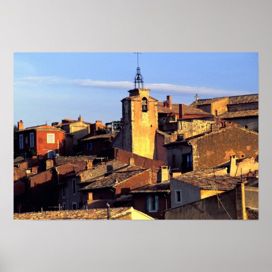 EU, Frankrijk, Provence, Vaucluse, Roussillon. Poster (Voorkant)