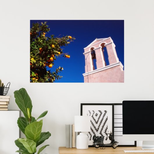 EU, Griekenland. Grieks-orthodoxe kerk Poster (Thuiskantoor)