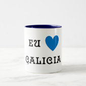 Eu love Galicia Azul Tweekleurige Koffiemok (Center)