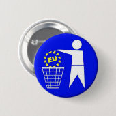 EU-Protest Ronde Button 5,7 Cm (Voorkant /achterkant)
