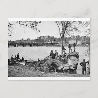 EU-soldaten die de rivier de Potomac in 1861 bewak Briefkaart