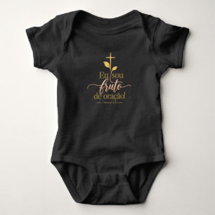 Eu Sou Fruto de Oração Body Cristão para Bebê – Romper