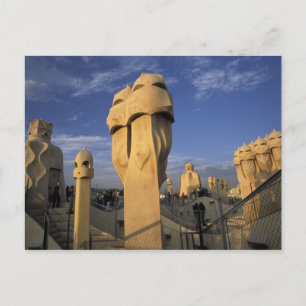 EU, Spanje, Catalonië, Barcelona. Antonio Gaudi's Briefkaart