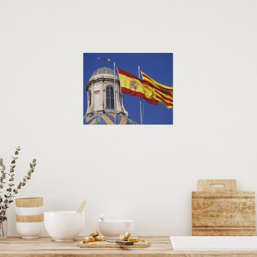 EU, Spanje, Catalonië, Palau de la Generalitat. Poster (Keuken)
