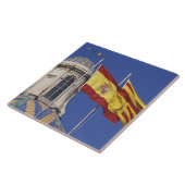 EU, Spanje, Catalonië, Palau de la Generalitat. Tegeltje (Zijkant)