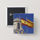EU, Spanje, Catalonië, Palau de la Generalitat. Vierkante Button 5,1 Cm (Voorkant /achterkant)