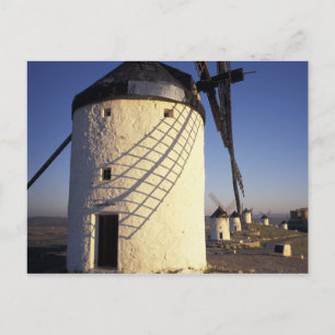 EU, Spanje, Consuegro, La Mancha. Windmolens en Briefkaart