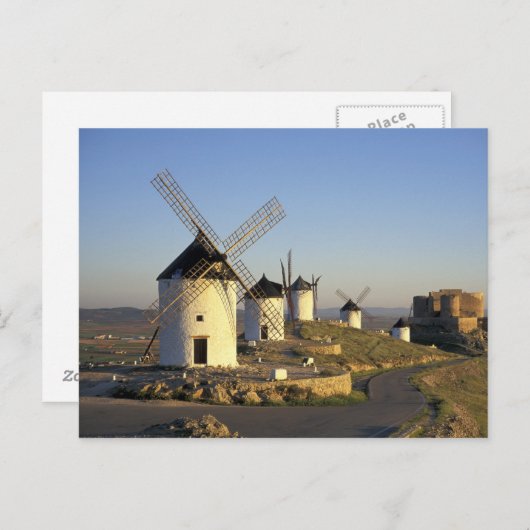 EU, Spanje, La Mancha, Consuegra. Windmolens en Briefkaart (Voorkant / Achterkant)