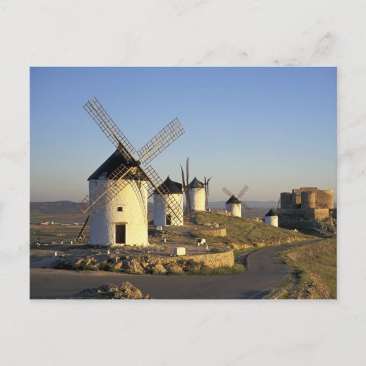 EU, Spanje, La Mancha, Consuegra. Windmolens en Briefkaart (Voorkant)