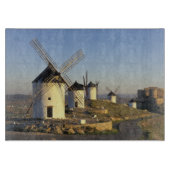 EU, Spanje, La Mancha, Consuegra. Windmolens en Snijplank (Voorkant)
