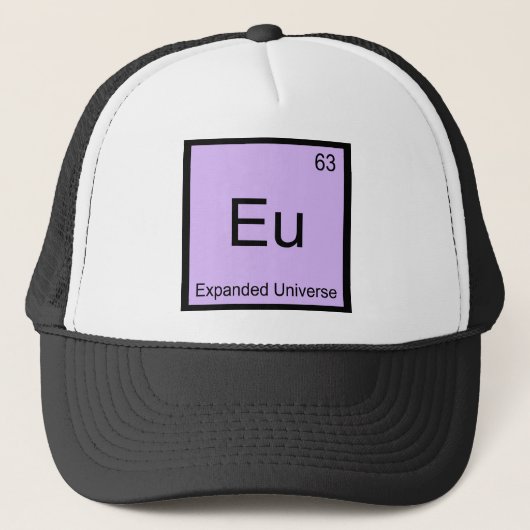 Eu - Uitgebreid Universum Chemie Element Symbool T Trucker Pet (Voorkant)
