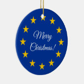 EU-vlag, aangepast kerstboomversiering Keramisch Ornament (Rechts)