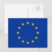 EU - vlag Briefkaart (Voorkant / Achterkant)
