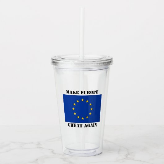 EU-vlag Euro Pride douane Acryl Drinkbeker (Voorkant)