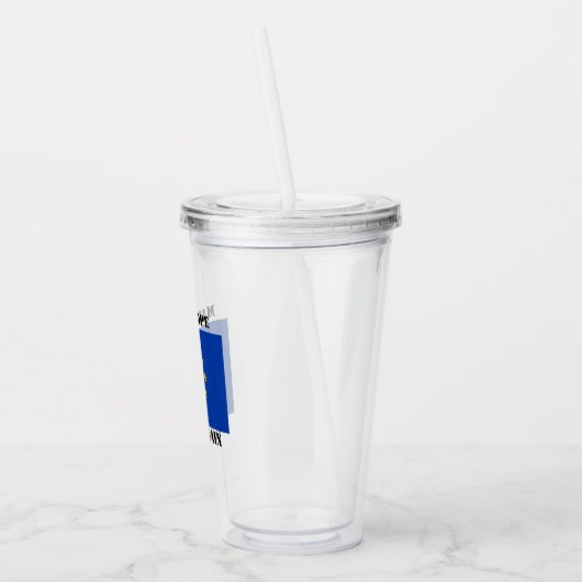 EU-vlag Euro Pride douane Acryl Drinkbeker (Links)