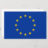 EU-vlag (Europa) Briefpapier (Voorkant / Achterkant)