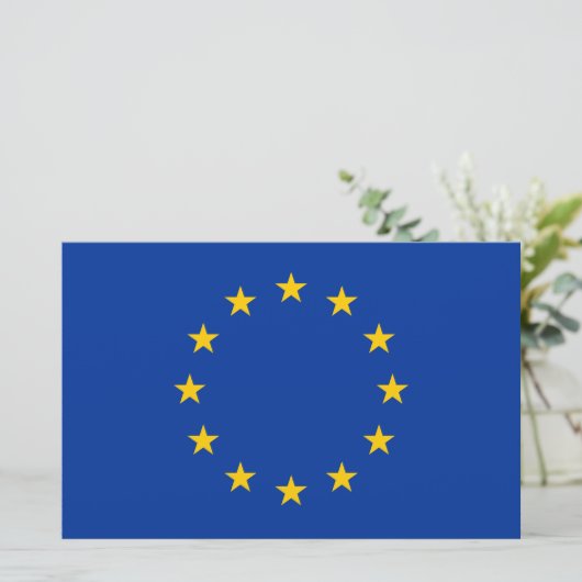 EU-vlag (Europa) Briefpapier (Staand voorkant)