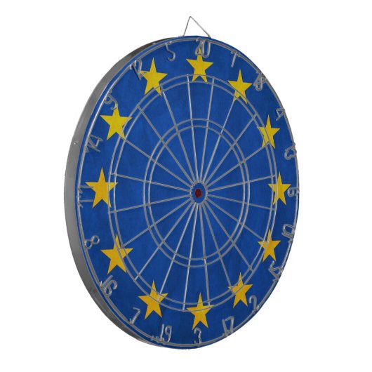 EU-vlag (Europa) Dartbord (Voorkant Links)