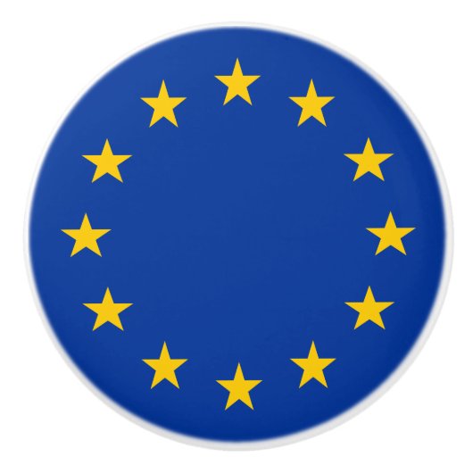 EU-vlag (Europa) Keramische Knop (Voorkant)