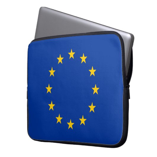 EU-vlag (Europa) Laptop Sleeve (Voorkant Links)