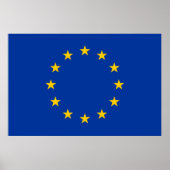 EU-vlag (Europa) Poster (Voorkant)