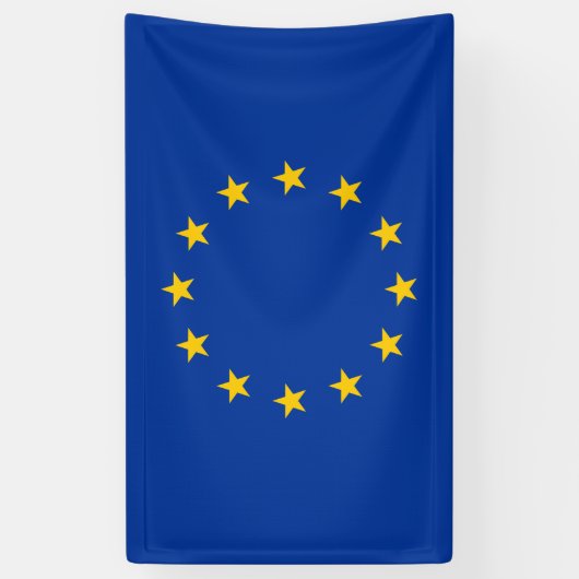 EU-vlag (Europa) Spandoek (Verticaal)