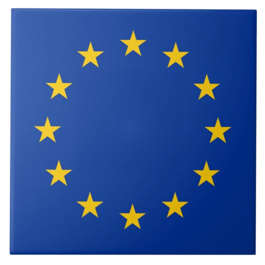 EU-vlag (Europa) Tegeltje (Voorkant)